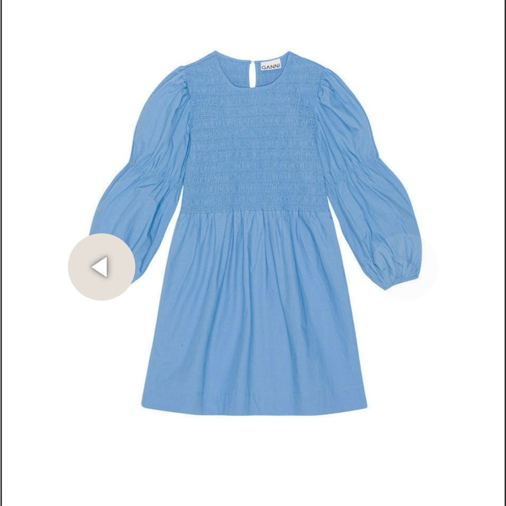 Ganni Smocked Mini Dress